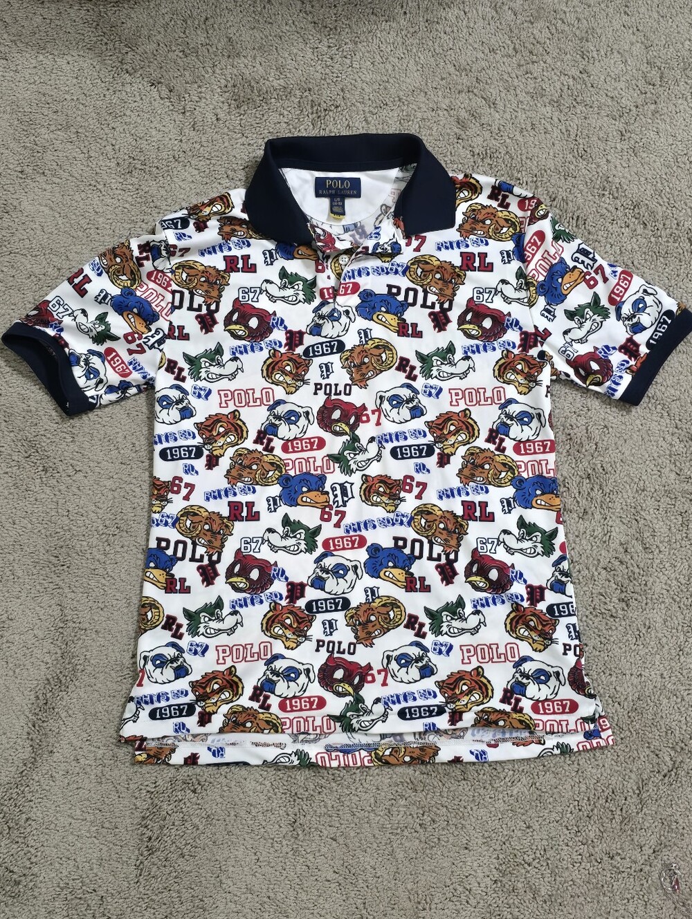 Polo Ralph Lauren Boys Large 14-16 Print Polo